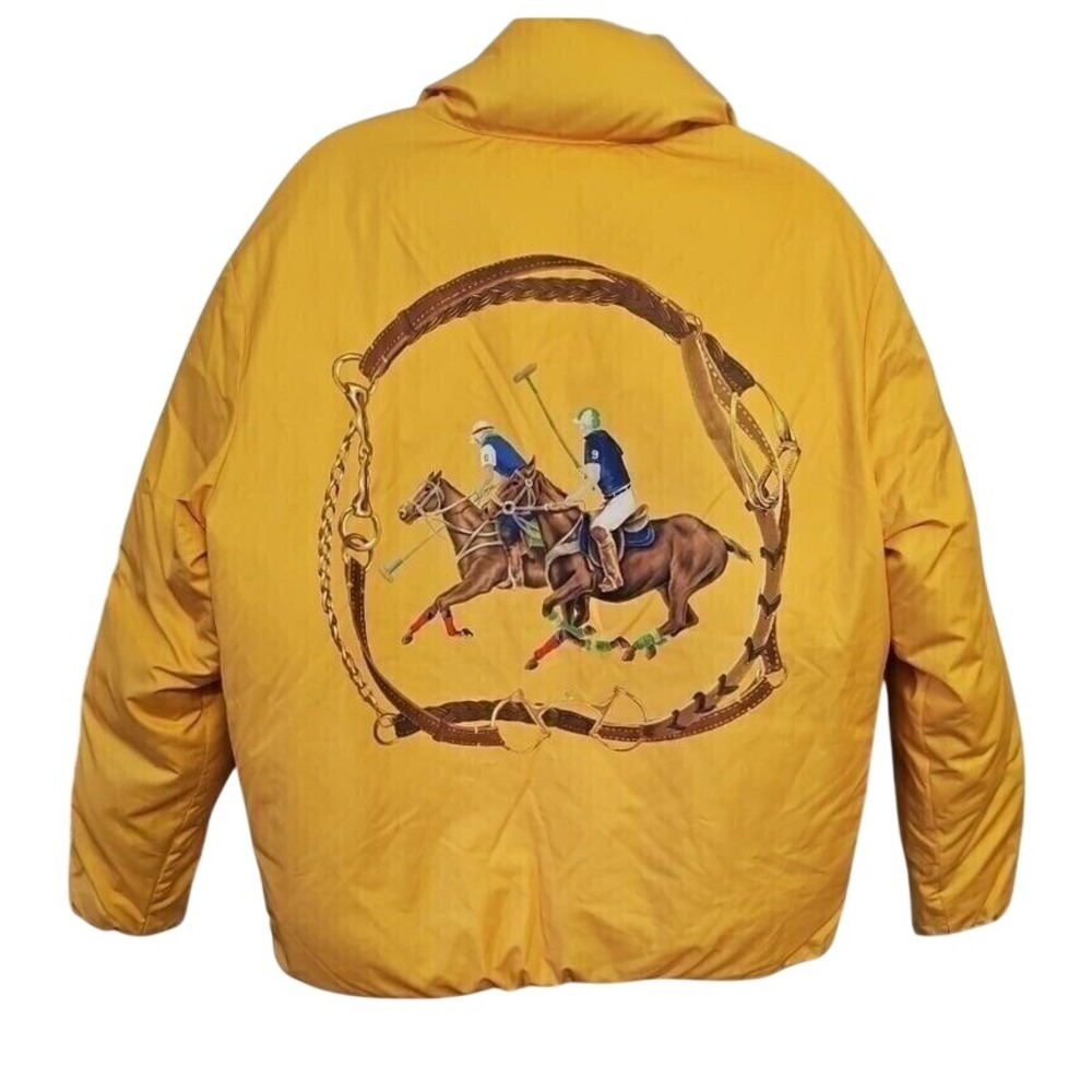 Polo Ralph Lauren Equestrian Logo 90% Duck Down Puffer Jacket Men M /Women L/XL.